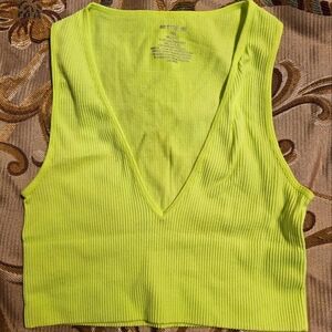 Neon Yellow Crop Tank